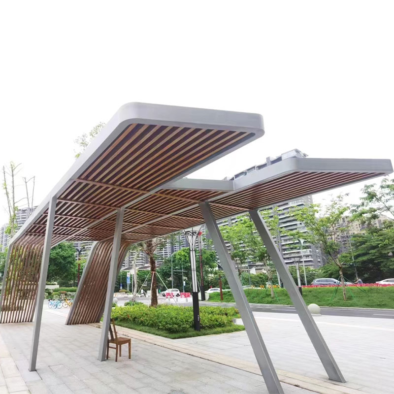 Pergola din material compozit imitatie lemn